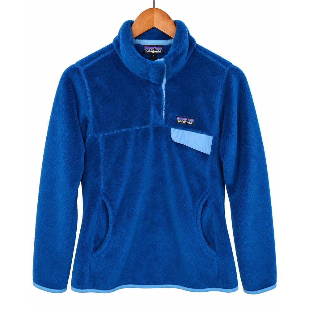 Patagonia Re-Tool Snap-T Pullover Womens S Blue Polartec Thermal Pro Pile Fleece
